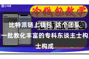 比特派链上钱包  这个团队由一批教化丰富的专科东谈主士构成
