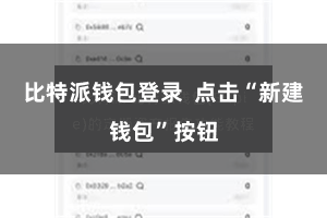 比特派钱包登录  点击“新建钱包”按钮