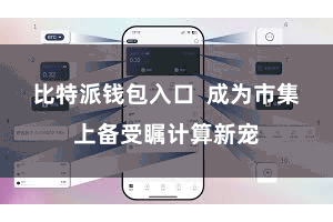 比特派钱包入口  成为市集上备受瞩计算新宠